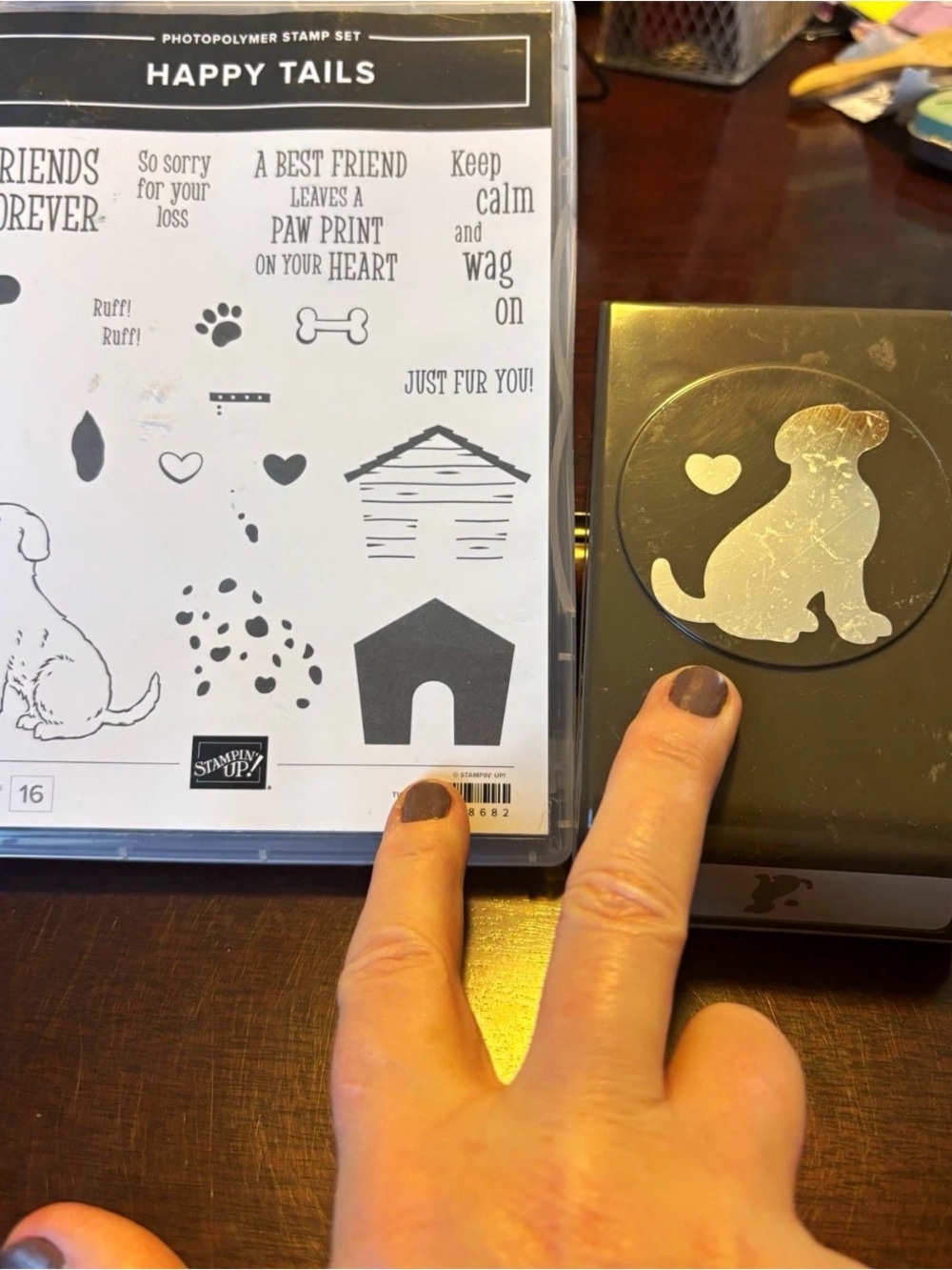 Stampin' Up! Happy Tails Photopolymer Stamp Set & Coordinating Dog Punch